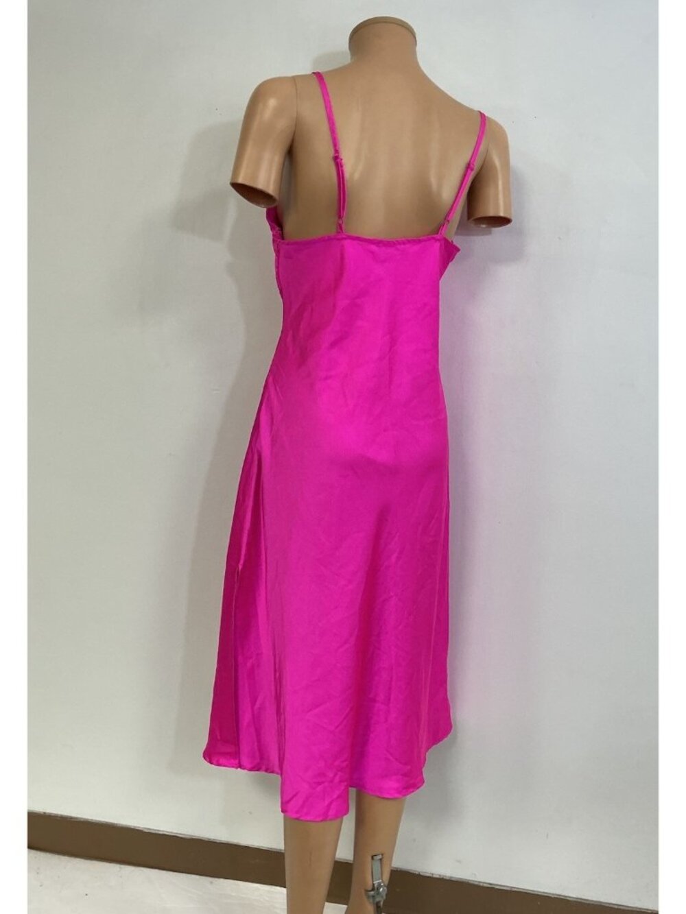 Japna Pink Slip Dress Satin Maxi Womens Medium - Picture 3 of 8